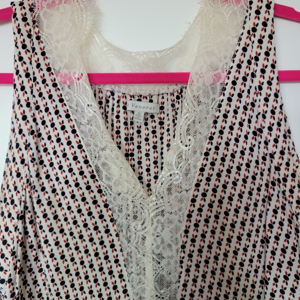 Beige lace mini dress